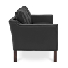 Buy Polyurethane Leather Upholstered Sofa - 3 Seater - Benzion Black 13927 at Privatefloor