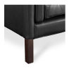 Buy Design Sofa Menache (3 seats) - Premium Leather Black 13928 Home delivery