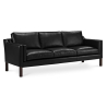 Buy Design Sofa Menache (3 seats) - Premium Leather Black 13928 - prices