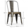 Buy Dining chair Stylix Industrial Design Square Metal - New Edition Metallic bronze 99932871 at Privatefloor