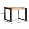 Buy Onawa vintage industrial style small coffee table Natural wood 58461 - in the EU