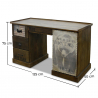 Buy Wooden vintage industrial desk  Natural wood 51323 - prices