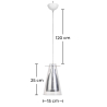 Buy Ceiling Lamp - Pendant Lamp - Steel and Glass - Apolo Steel 58222 Home delivery