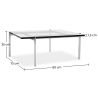 Buy BY61  Coffee table - Square - 15mm Glass Steel 16320 home delivery