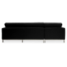 Buy Chaise longue design - Upholstered in Polipiel - Nova Black 15184 at Privatefloor