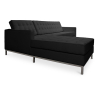 Buy Chaise longue design - Leather upholstery - Nova Black 15186 in the Europe