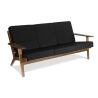 Buy Design Sofa FM350 Sofa (3 seats) - Leather Black 15196 - prices
