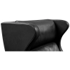 Buy Armchair with Footrest - Upholstered in Leather - Micah Black 15450 Home delivery