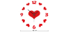 Buy Red Hearts Wall Clock Unique 54924 in the Europe