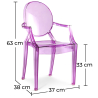 Buy   Children Armchair Louis XiV Design Transparent Purple transparent 54010 - prices