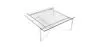 Square coffee table - Steel & Glass - 12mm - Billo image 7