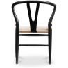 Buy Dining Chair Scandinavian Design Wooden Cord Seat - Wish Black 99916432 home delivery