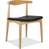 Buy Elb Scandinavian design Boho Bali Chair CW20 - Premium Leather Black 16436 - prices