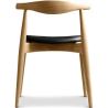 Buy Elb Scandinavian design Boho Bali Chair CW20 - Premium Leather Black 16436 in the Europe