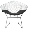 Buy Dining Chair Berty Diam in Chrome Steel  Black 16443 - in the EU
