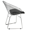 Buy Dining Chair Berty Diam in Chrome Steel  Black 16443 in the Europe