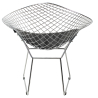 Buy Dining Chair Berty Diam in Chrome Steel  Black 16443 Home delivery