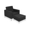 Buy Konel Armchair with Matching Ottoman - Cashmere Black 16513 - prices
