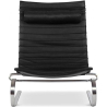 Buy Leather Armchair - Design Lounger - Bloy Black 16830 - in the EU