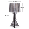 Buy Table Lamp - Large Design Living Room Lamp - Bour Transparent 29291 with a guarantee