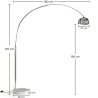Buy Floor Lamp with Marble Base - Living Room Lamp - Bouw White 13693 with a guarantee