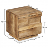 Buy Handmade wooden bedside table - Jakarta Natural wood 58877 with a guarantee