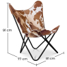 Buy Cow print leather Butterfly chair Brown pony 58893 - prices
