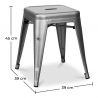 Buy Industrial Design Bar Stool - Steel - 45 cm - Stylix Silver 99927809 with a guarantee