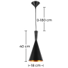 Buy Ceiling Lamp - Industrial Design Pendant Lamp - Extensive Black 22728 - in the EU