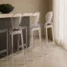Bar Stool with Backrest - Transparent Design - 75cm - Victoria Queen image 7