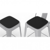 Buy Magnetized Cushion for Square Stool - Faux Leather - Stylix Black 58992 at Privatefloor