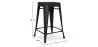 Industrial Design Bar Stool - Matte Steel - 60cm - Stylix image 7