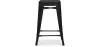 Industrial Design Bar Stool - Matte Steel - 60cm - Stylix image 7
