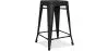 Industrial Design Bar Stool - Matte Steel - 60cm - Stylix image 7