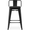 Bar Stool with Backrest Industrial Design - 60cm - Stylix image 7