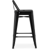 Buy Stylix stool with small backrest - 60cm Black 58409 in the Europe