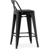 Buy Stylix stool with small backrest - 60cm Black 58409 Home delivery