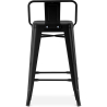 Buy Stylix stool with small backrest - 60cm Black 58409 with a guarantee