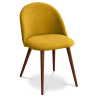 Buy Dining Chair - Upholstered in Fabric - Scandinavian Style - Evelyne Yellow 58982 in the Europe