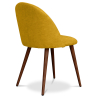 Buy Dining Chair - Upholstered in Fabric - Scandinavian Style - Evelyne Yellow 58982 with a guarantee