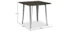 Square Dining Table - Industrial Design - Wood and Metal - Stylix image 7