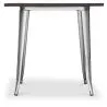 Square Dining Table - Industrial Design - Wood and Metal - Stylix image 7