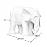 Buy Resin Elephant Geometric Figure White 59009 in the Europe