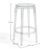 Transparent Design Stool - 65cm - Arthur image 7