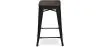Bar Stool - Industrial Design - Wood & Steel - 60cm -Stylix image 7