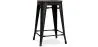 Bar Stool - Industrial Design - Wood & Steel - 60cm -Stylix image 7
