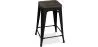 Bar Stool - Industrial Design - Wood & Steel - 60cm -Stylix image 7