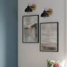 Buy  Wall Lamp - Scandinavian Style - Metal and Wood - Syla Black 59031 Home delivery