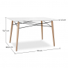 Buy Rectangular Dining Table - Scandinavian Design - Wood - 110 x 80 cm White 59075 - in the EU