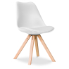 Buy Dining Chair Denisse Scandi style Premium Design with cushion  White 58292 - in the EU